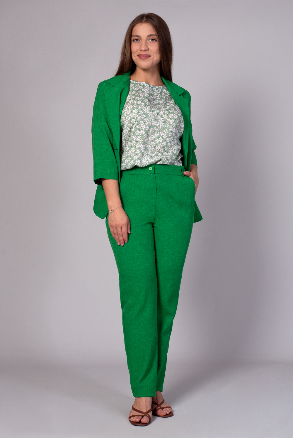 Брюки женские 2757АПВ, зеленый #38Зел022757АПВ