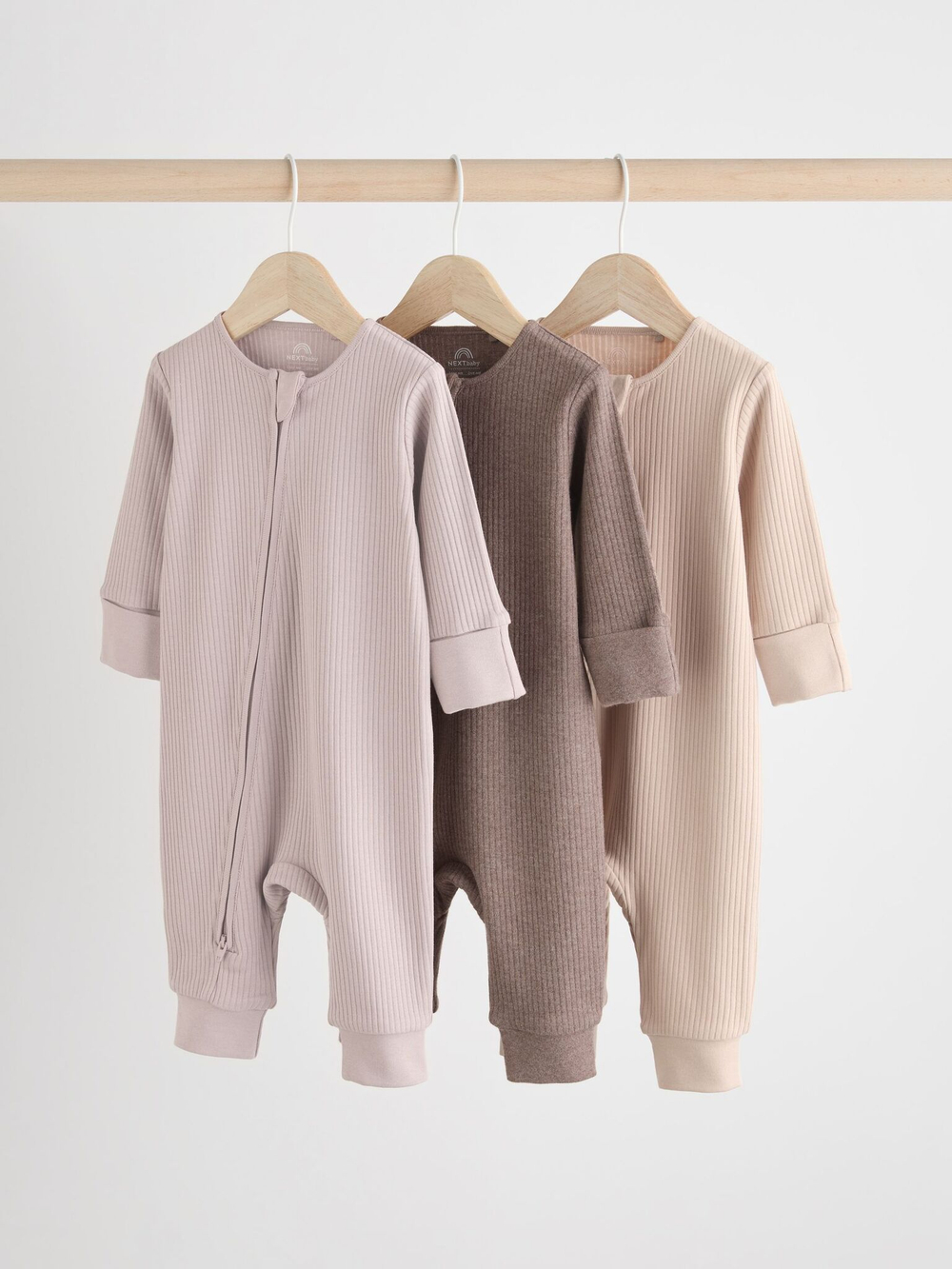 Комбинезон / Cлип для малышей Next N74-942, 3 шт., Бежевый, Коричневый