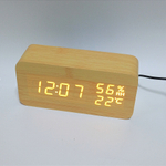 Часы VST-862S-6 White (C/дата/деревянный корпус) USB