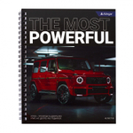 Тетрадь 48л., клетка, Alingar, гребень, блок офсет, мелованный картон стандарт), "The most powerful"