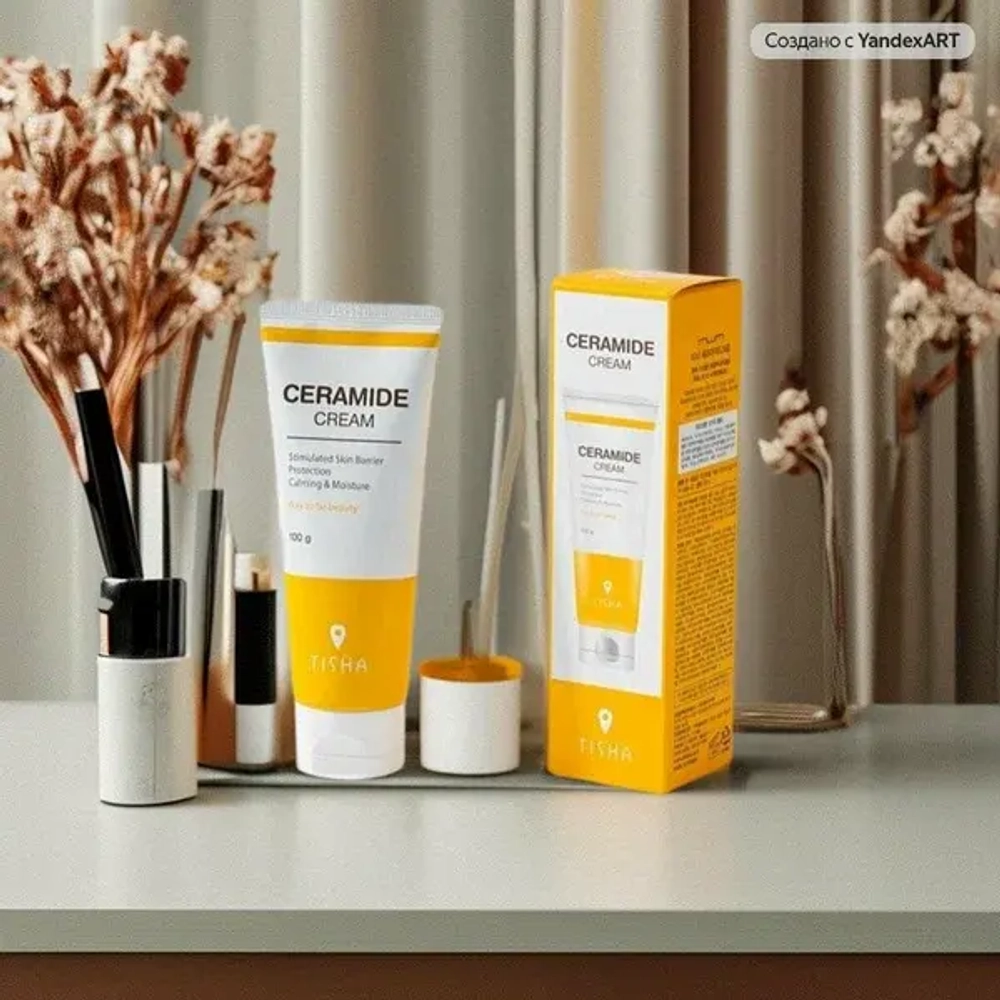 TISHA Успокаивающий увлажняющий крем с керамидом- 24-Hour Skin Barrier Improvement Ceramide Cream ,100 г