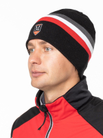 Шапка MOAX Tradition Sport stripe, черный/красный 23575-10010