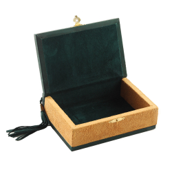 Шкатулка прямоугольная «Восточная сказка». Цвет зеленый