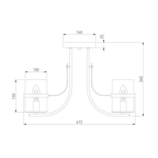 60085/5 / потолочный светильник / античная бронза