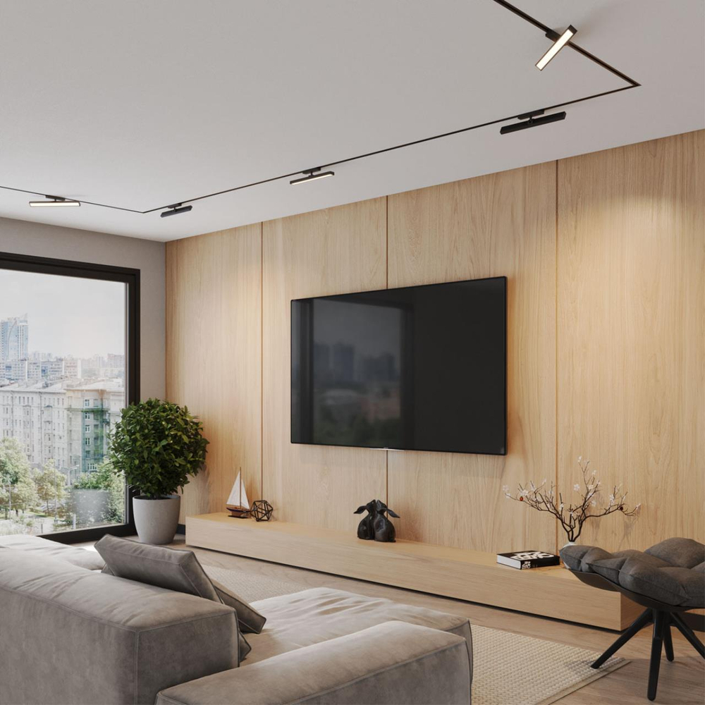 359773 PORT NT25 242 черный Светильник однофазный двухжильный трековый с переключ. цв. температуры IP20 LED 24W 180-265V 2700К/3200К/4000К STRATUS