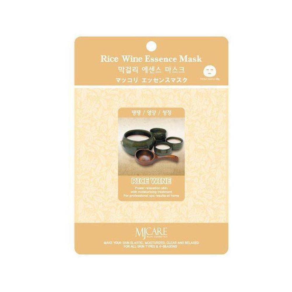Тканевая маска для лица рисовое вино MIJIN Care Mask