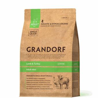 Сухой корм GRANDORF DOG Lamb&Turkey MINI, ягненок с индейкой для взрослых собак мелких пород 3кг