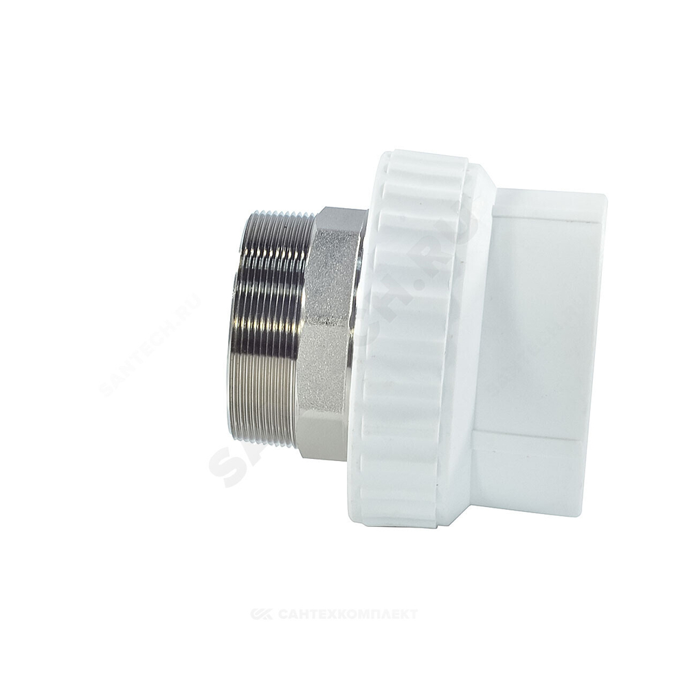 Муфта PP-R комбинированная под ключ белая Дн 50х1 1/2" НР VALFEX 10135050
