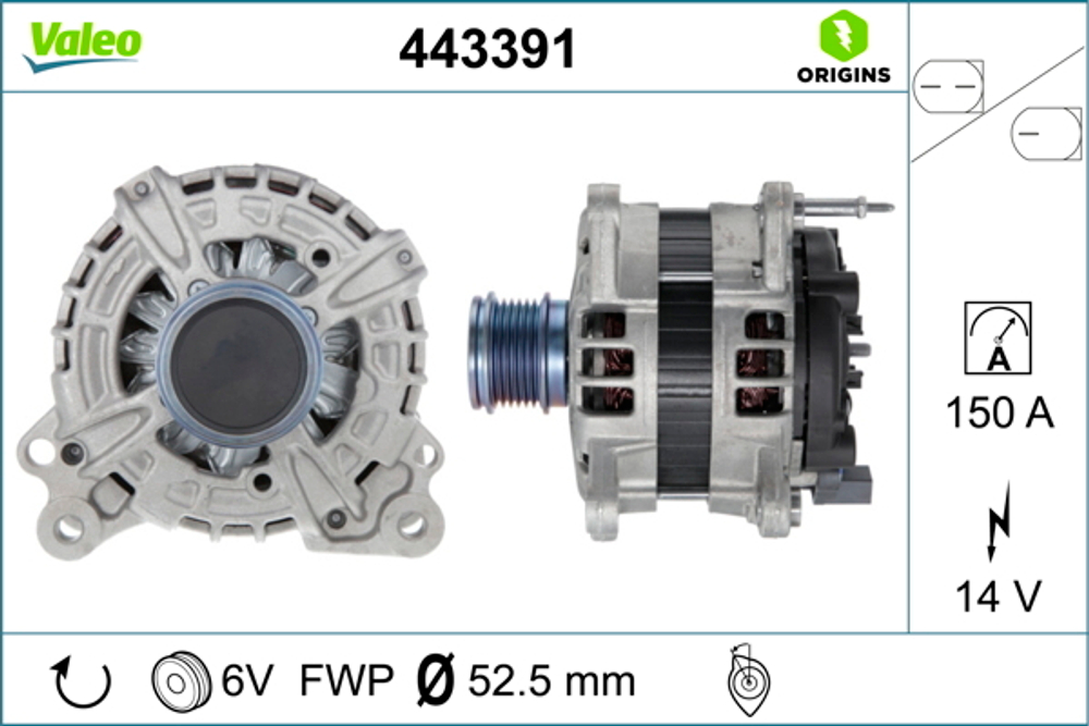 VALEO - 443391-VAL - Alternator