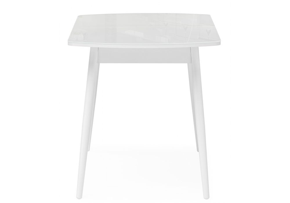 Стол стеклянный Woodville Бейкер 120(152)х70х75 белый