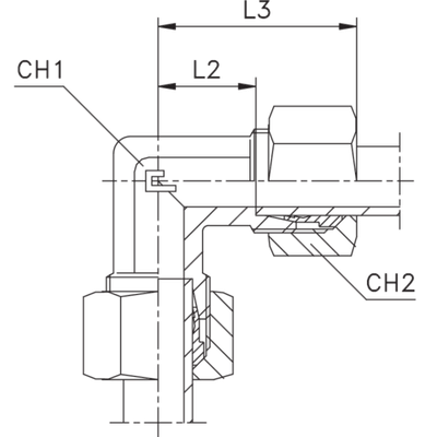 Соединение P90 DS14 22х1.5 (в сборе)