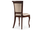 Стул деревянный Woodville Амбертин орех, агата полоса серая, ножки орех