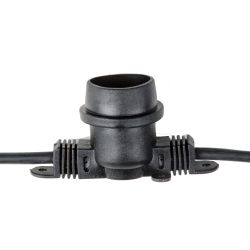 UDL-K121 10-E27-5M 5C IP65 BLACK BELT-LIGHT Гирлянда Белт-лайт. 5 м + 1.5м сетевой шнур. 10 патронов E27. шаг 50см. 5 заглушек. Чёрная. TM Uniel.