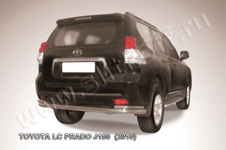 Защита заднего бампера (нержавейка) Toyota Land Cruiser Prado J150 (2009-2013) d76+d42