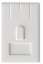 Вкладыш 13/наклонный/для гарнитура/2 прорези сверху/язычок/окошко для бирки/прорезь для нитки