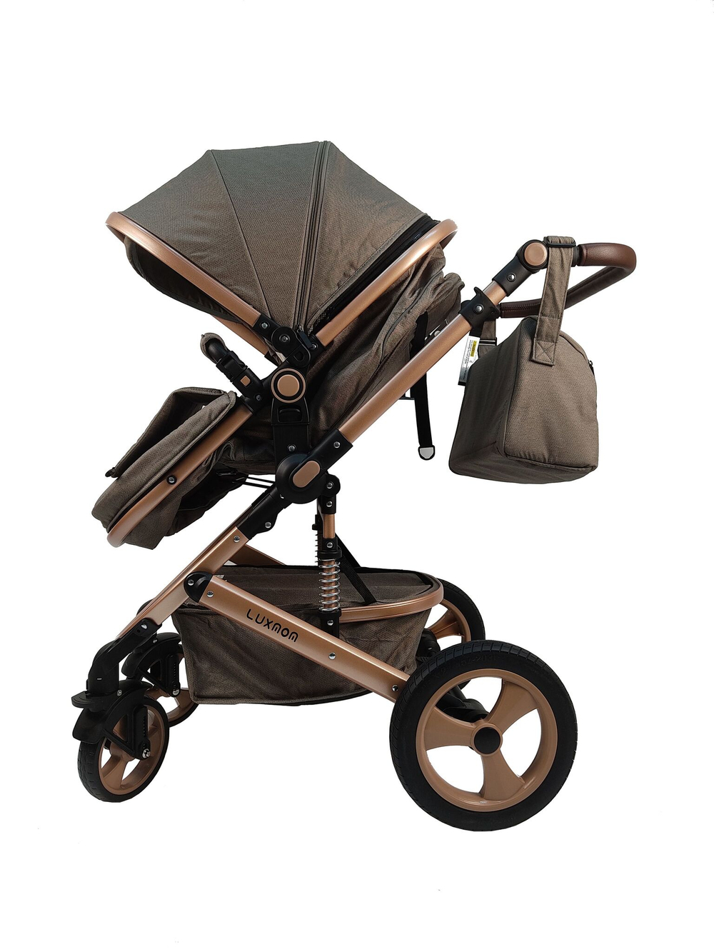 Детская коляска-трансформер 3 в 1 Luxmom 518W,с автолюлькой