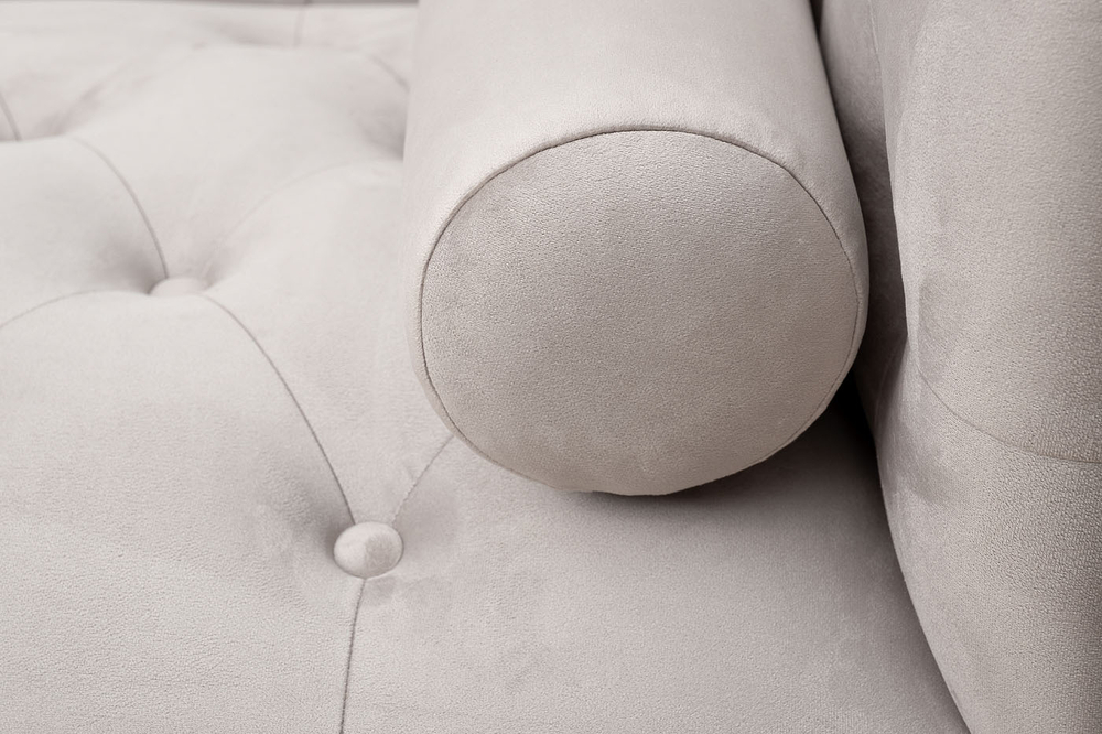 Диван трехместный Garda Decor Sanremo велюровый светло-серый