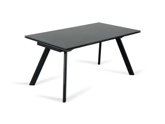 Раскладной обеденный стол Bronte черный керамика 160-240