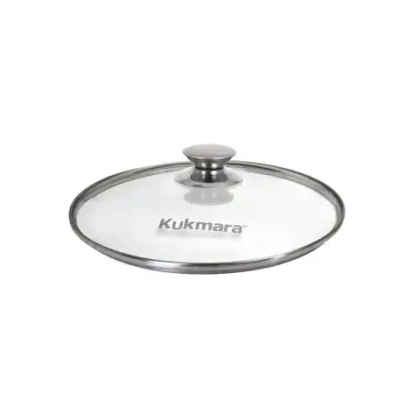 Крышка стеклянная 280 мм, с ободом и пароотводом из нерж стали, деколь серая