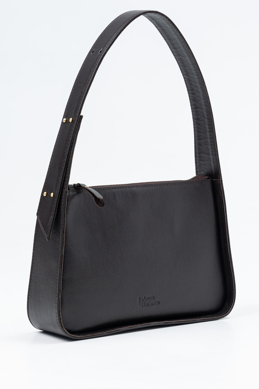 Louis Lefevre Сумка женская натуральная кожа через плечо багет коричневая