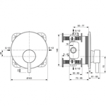 Встраиваемый смеситель для душа Ideal Standard CERALINE A7388XG