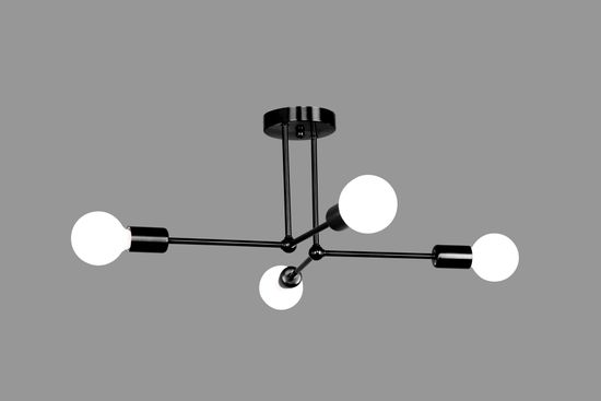 PD-LED-LINE1-R001-E27*4 BLACK (1) Люстра NW