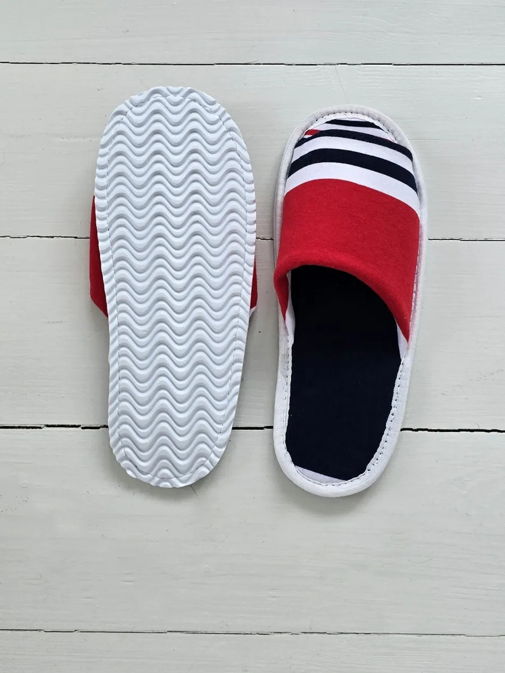 Тапочки в полоску открытые вар.3
