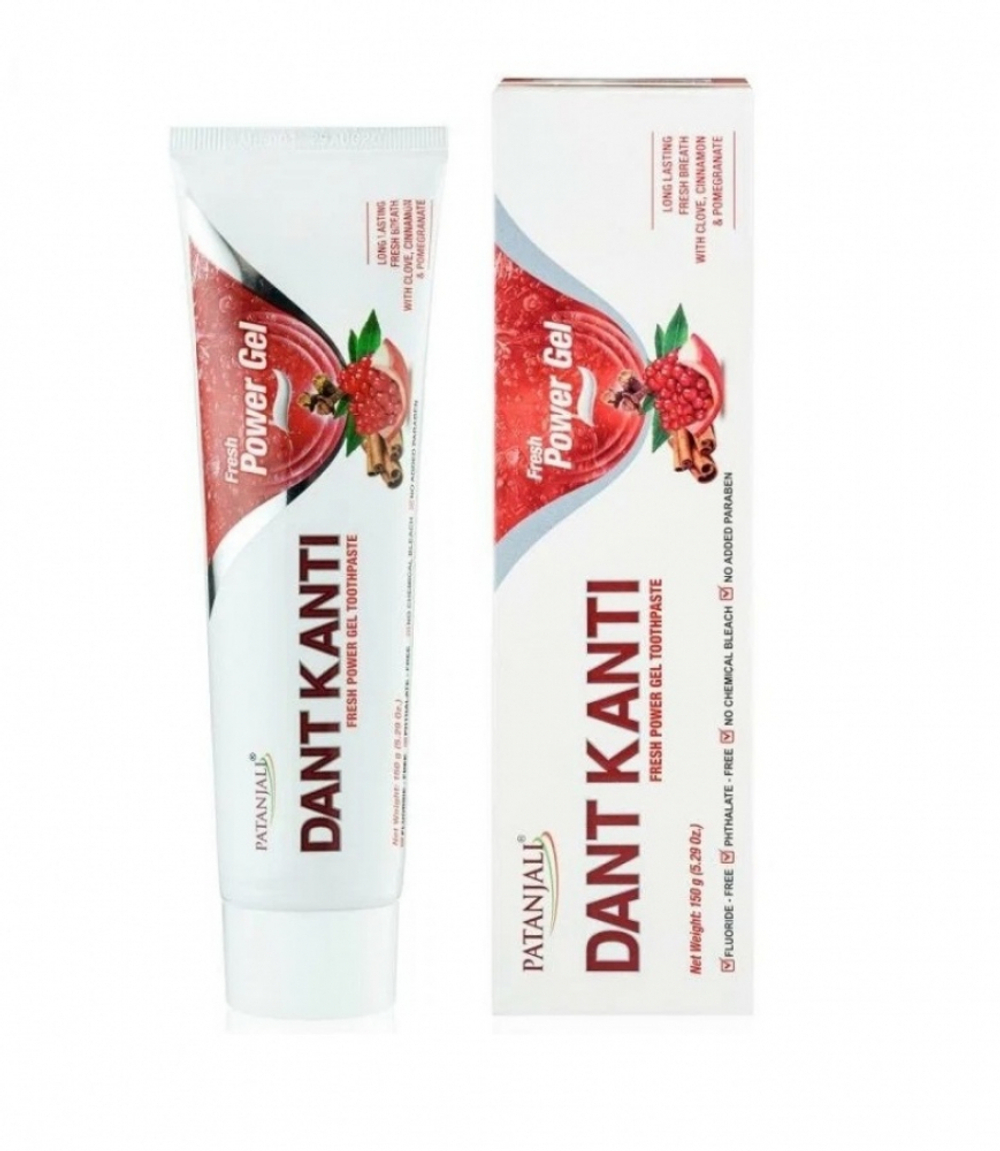 PATANJALI Dant Kanti Fresh Power Gel Toothpaste  Зубная паста-гель с аюрведическими травами 150г