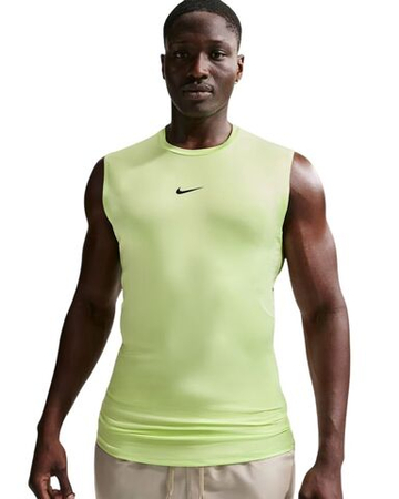 Компрессионная одежда Nike Pro Dri-Fit Tight Sleeveless Fitness - light liquid lime/black
