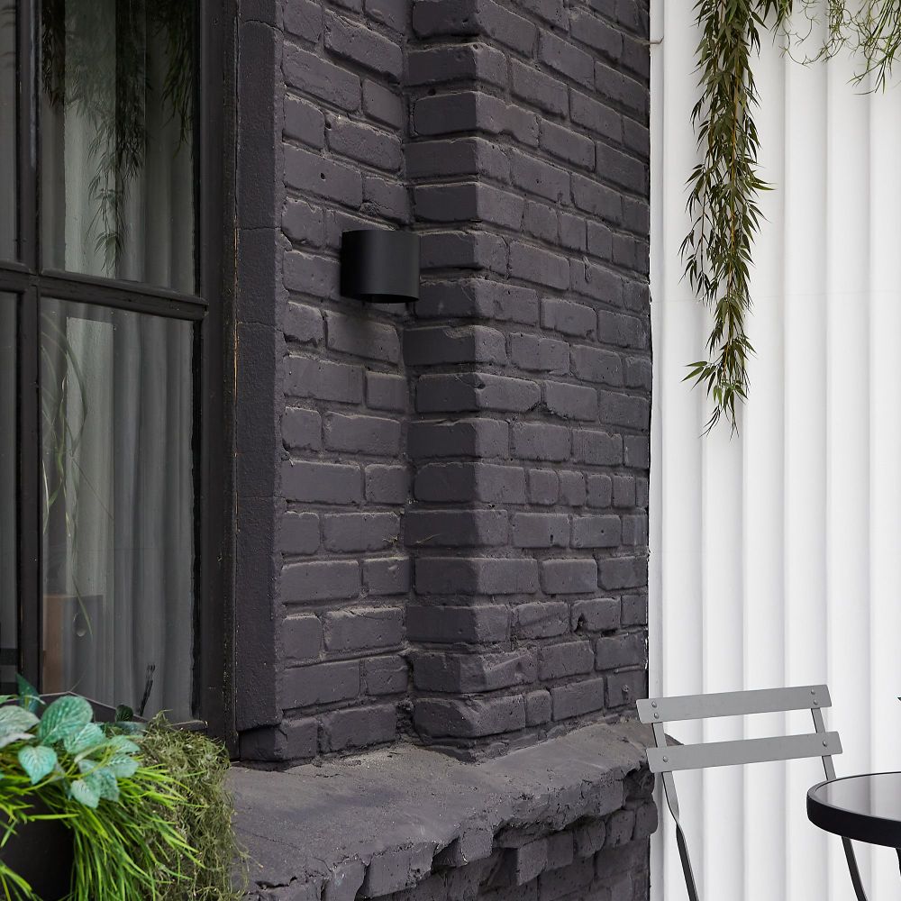 ULU-S56B-2x3W-3000K+4000K+6000K IP65 BLACK Светильник светодиодный уличный. Архитектурный накладной. С переключателем цвета свечения. Теплый3000K-Белый4000K-Дневной6000K. Корпус черный. TM Uniel