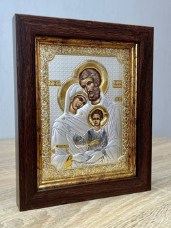 Св. Семейство, икона прямоугольная в рамке под стеклом, красное дерево 170х210