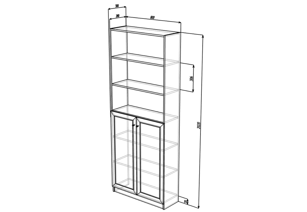 Стеллаж Билли 23 IKEA Дуб Молочный 8622 80*30*202 см, Светло-бежевый   Фиеста