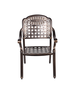 Обеденный комплект из литого алюминия стол Барбекю-4(122см) + 2 кресла Вулкан