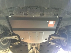 Защита картера двигателя, КПП (2 мм, сталь) для Audi Q3 2011-2019 (V = 2.0 AT) Sheriff.02.2331