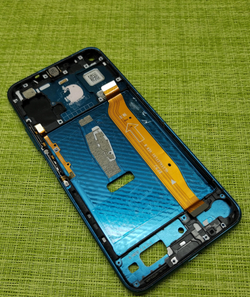 Honor 20 (YAL-L21) / Nova 5T (YAL-L21) часть корпуса рамка дисплея + сканер отпечатка пальцев + шлейф межплатный (ORIG-SP)