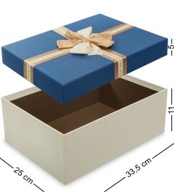 WF-68/3-B Коробка «Прямоугольник» цв.беж./син.