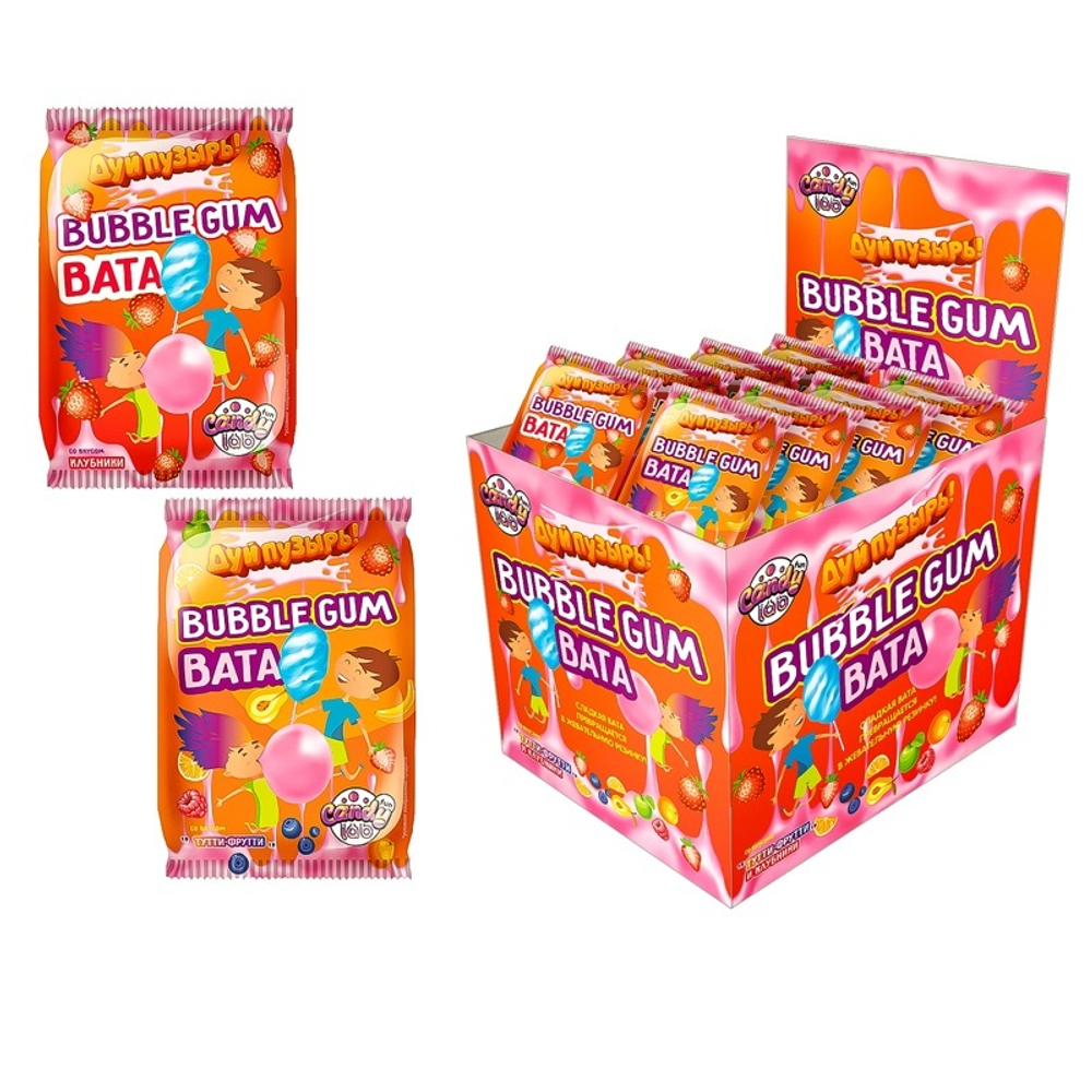 Жев. рез.  "Дуй пузырь! Babble gum вата" 12*24шт 5г