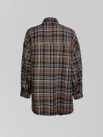 Рубашка Miss Diva 11012 в клеточку на кнопках с карманом на груди