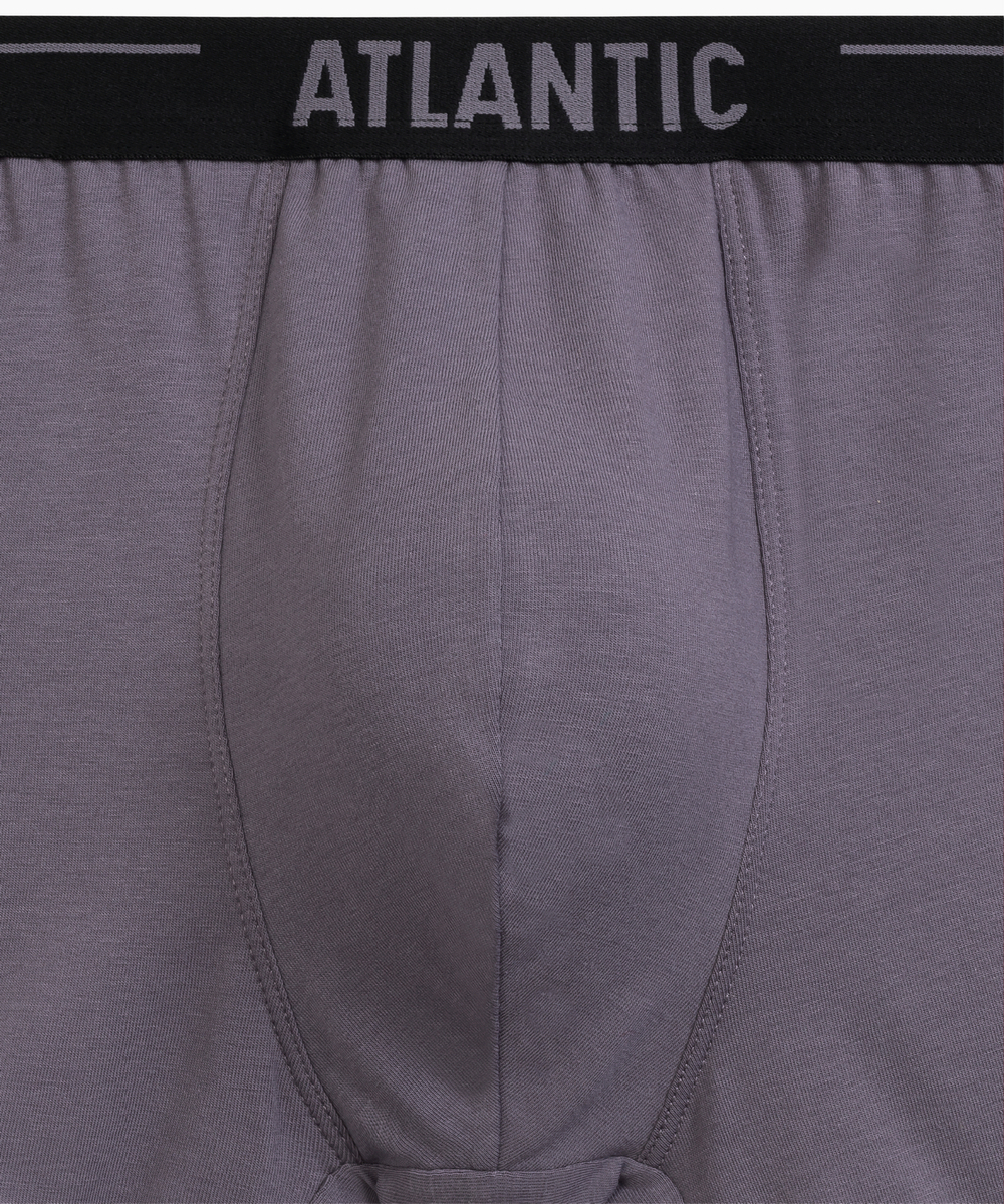 Мужские трусы шорты Atlantic, набор из 5 шт., хлопок, коричневые + графитовые + чёрные + фиолетово-серые + каберне, 5SMH-004