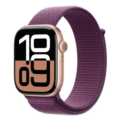 Часы Apple Watch Series 10 46mm Rose Gold Aluminium Case, Sport Loop (Plum)