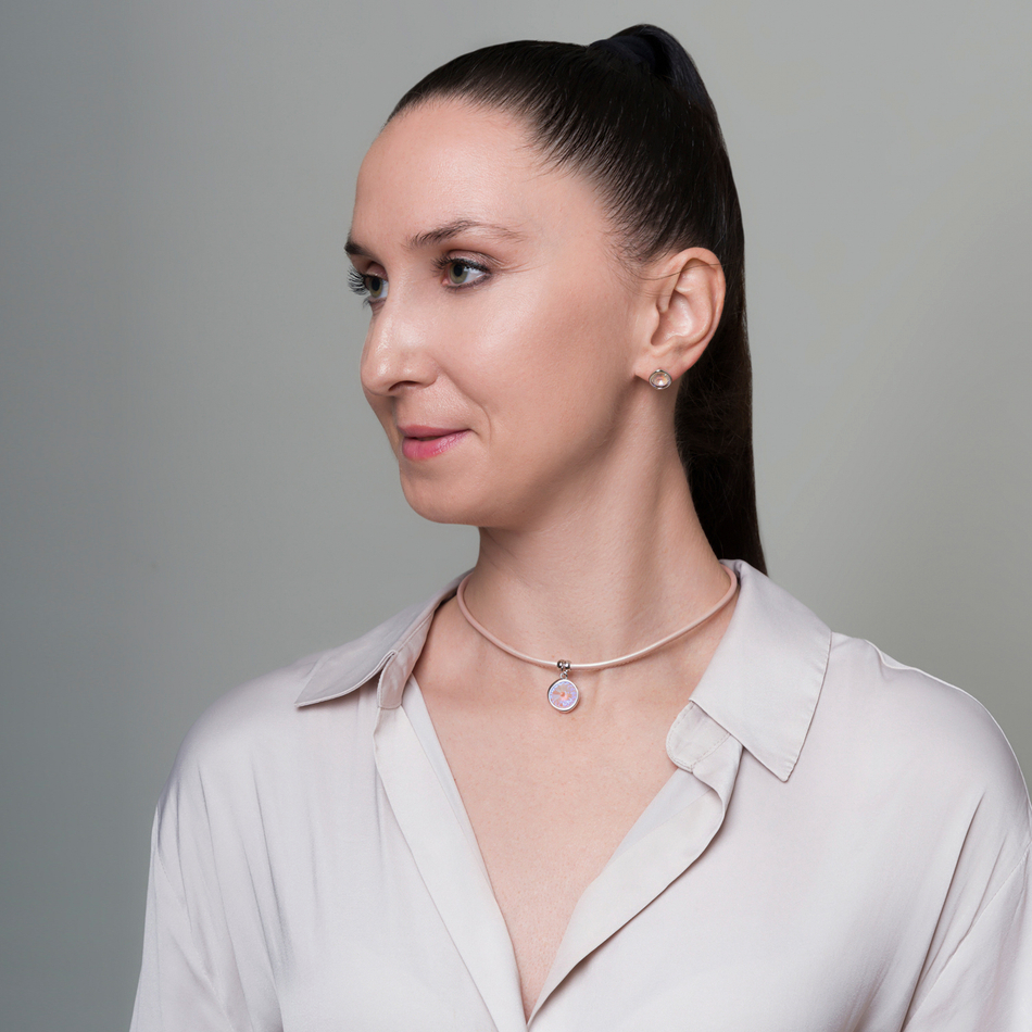 Серьги-пусеты Fiore Luna Dusty Pink Delite A1909.M01 R/S