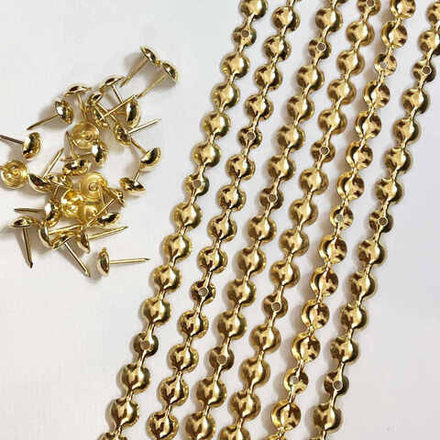 Лента декоративная 9,5мм (brassed | латунь)