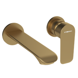 Смеситель для раковины STWORKI Копенгаген S42040GM С ВНУТРЕННЕЙ ЧАСТЬЮ, матовое золото