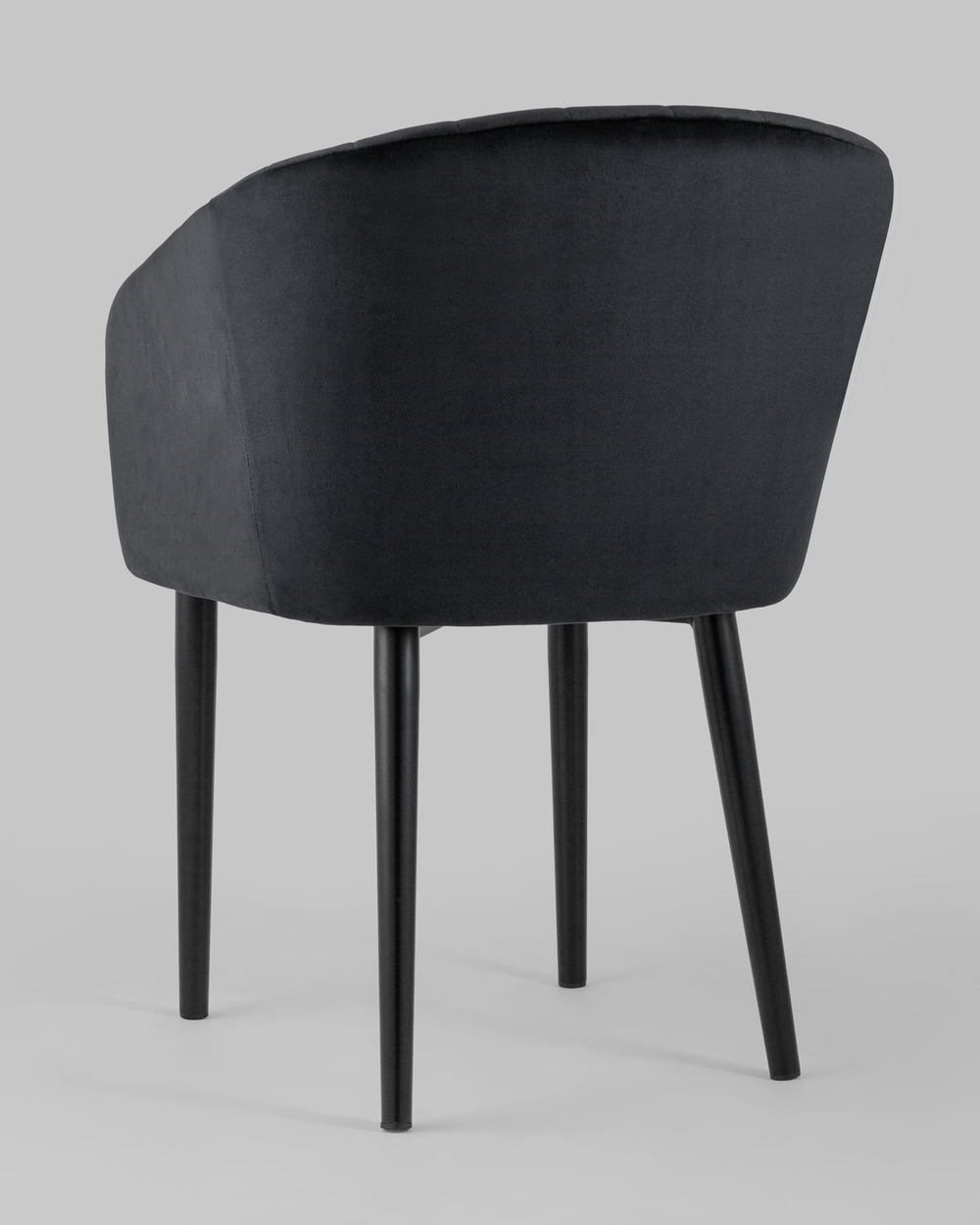 Стул с подлокотниками Нейтон велюр черный