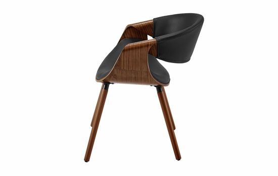 стул Rob деревянный, черная экокожа