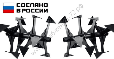 ЗУБР Ф-2, НЕХ 32, фрезы гусиные лапки для мотоблоков (707108-2)