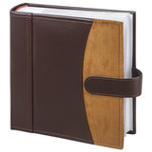 Фотоальбом BRAUBERG на 200 фото 10*15 см, под гладкую кожу, бум. стр, застежка, темно-коричн, 390479