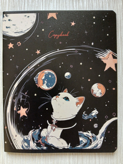 Тетрадь 48 листа А5+. "Котобезумие", общая, клетка. Формат А5+ (163*203 мм). Арт.120046. С полями. Комплект 5 шт.