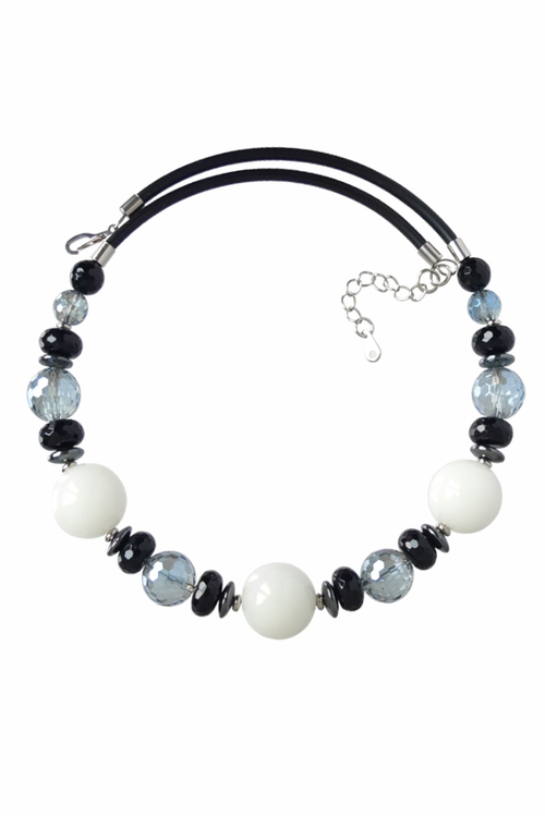 Колье из агата и кварца Чикаго-блюз