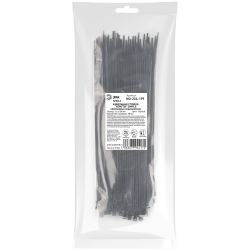 Кабельная стяжка ЭРА NO-224-199 (хомут) нейлоновая 3.6 х 200 мм чёрная (100 шт/уп) Simple | Кабельные стяжки (хомуты)